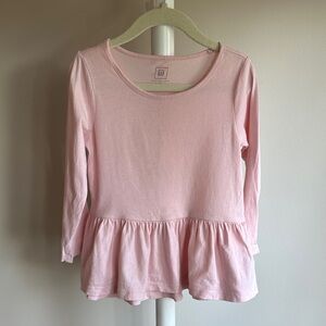 Gap Long Sleeve Peplum Top 3T